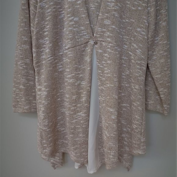 MAURICES Size L NWT lightweight sweater jacket gold threads - Picture 4 of 4